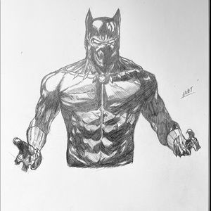 Black Panther Sketch Artwork.
